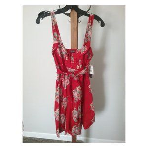 NWT FIRE L.A. Women's Red Floral Dress Size M